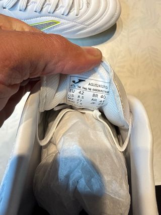 Botas de fútbol Joma Blancas Talla 42