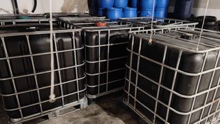 Depósitos alimentarios negros 1000L