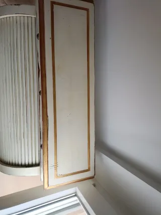 URGE POR MUDANZA! Escritorio antiguo madera blanco
