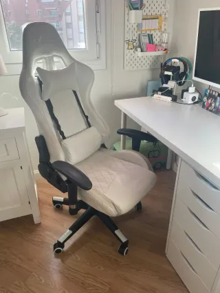 Silla Gaming Vinsetto Blanca LED