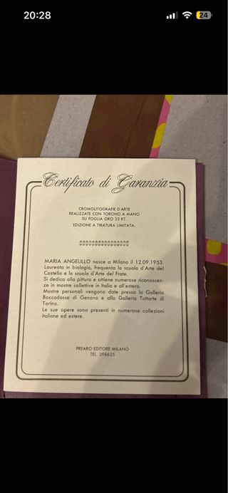 Opera d'arte Foglia Oro