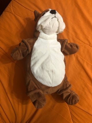 Peluche Bulldog Marrone e Bianco