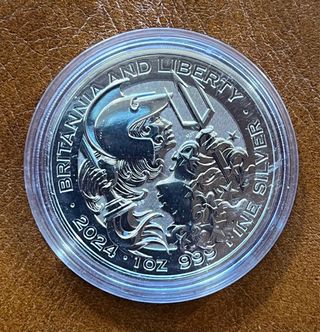 Onza Plata Pura Britannia & Liberty 2024
