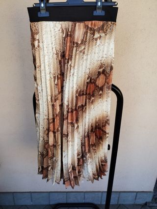 Gonna lunga Camaieu plissettata fantasia pitone S