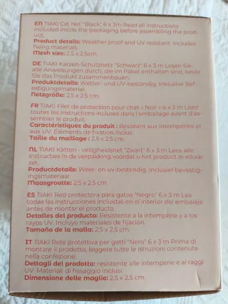 Red para gatos 6x3m Negra