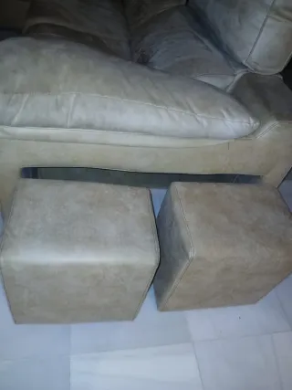 Sofá modular beige de tela Cheslon