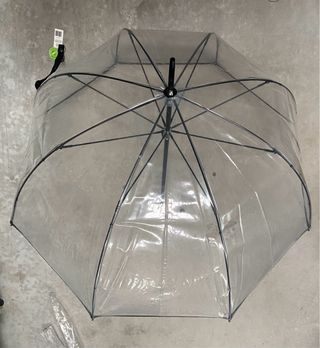 Paraguas Cacharel Transparente Ribete Negro.