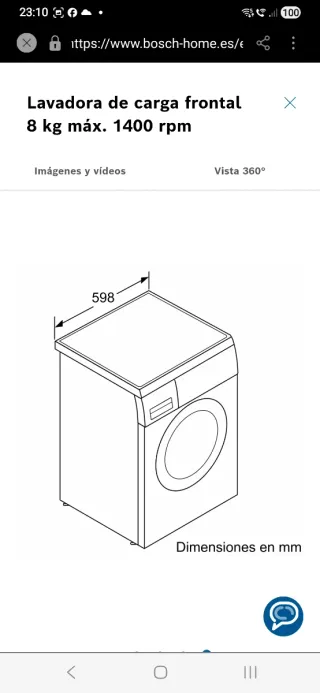 Lavadora Bosch Blanca, en perfecto uso.