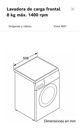 Lavadora Bosch Blanca, en perfecto uso.