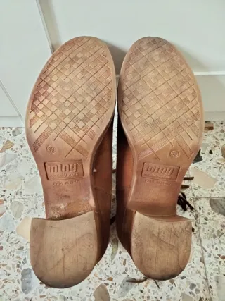 Botines Mustang Piel Marrones con Flecos