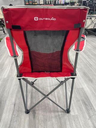 Silla de camping plegable roja