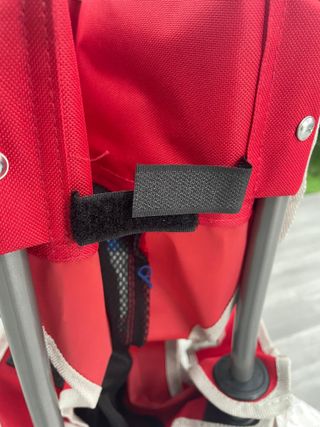 Silla de camping plegable roja