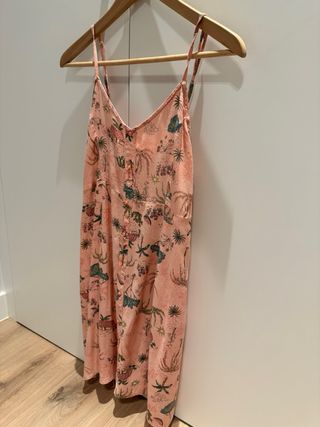 Vestido Lefties floral S con adorno en espalda