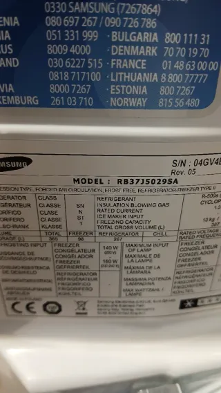 Recambios Frigorífico Samsung