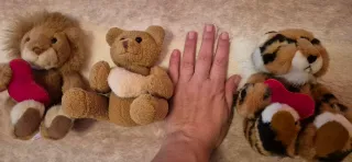 Pack 3 Peluches Corazón San Valentín