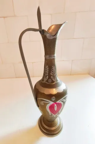 Jarra Decorativa Metal Estilo Étnico