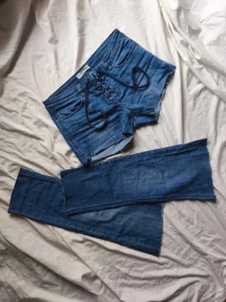 Pantalón y calentadores vaqueros customizados