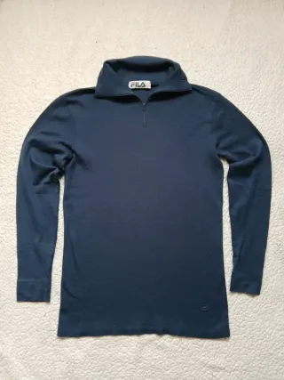 Maglioncino Fila mezza zip blu taglia M