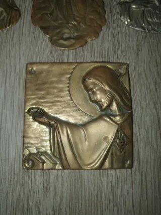 Lotes de figuras religiosas Jesús Bronce Plata