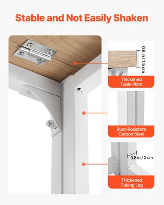Scrivania Pieghevole tavolo Piccolo 80 cm Robusto