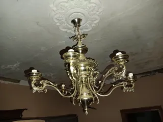 Lámpara de techo retro dorada