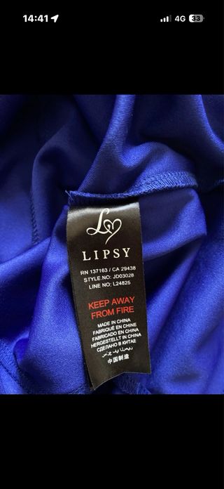 Vestido elegante azul y rosa