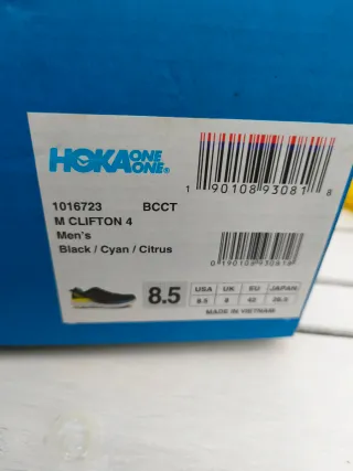 Zapatillas Hoka Clifton 4 Talla 42 Negras/Azules