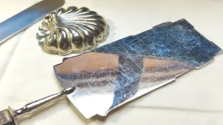 Set di coltelli e spatole da pasticceria antichi