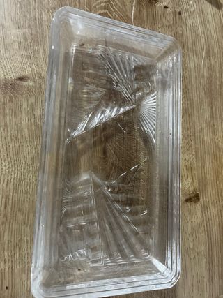 4 Platos Rectangulares Cristal Restaurante