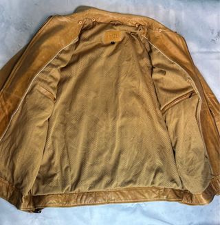 Chaqueta Biker Vintage Camel L