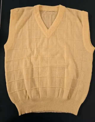 Gilet uomo lana giallo
