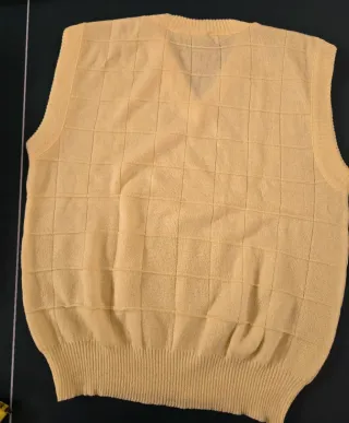 Gilet uomo lana giallo