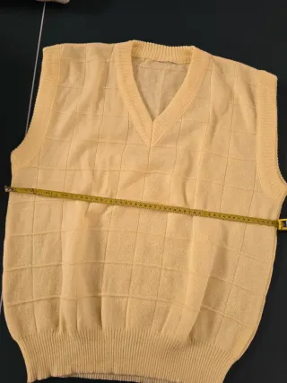 Gilet uomo lana giallo