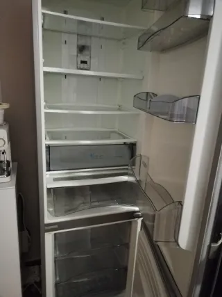 Nevera combi acero inoxidable