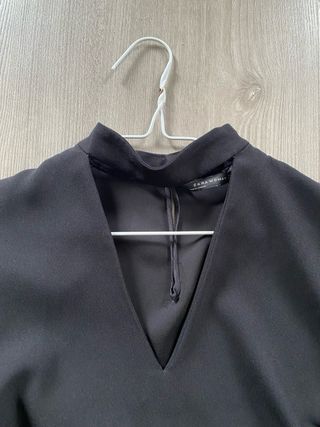 Camisa Zara Negra Manga Larga