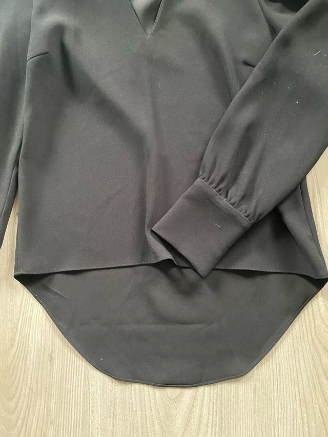 Camisa Zara Negra Manga Larga
