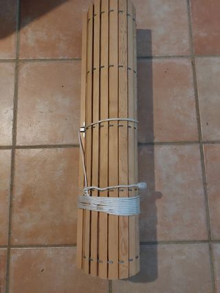 Cortina de madera natural para pintar