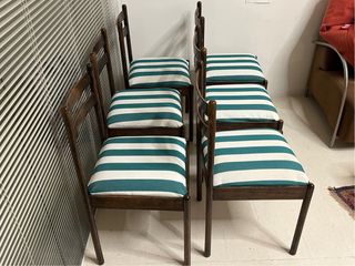 6 Sillas de Comedor Vintage Rayas