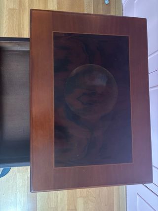 Mesita de noche antigua madera roble