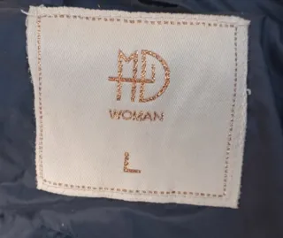 Plumas chaqueta larga negra mujer