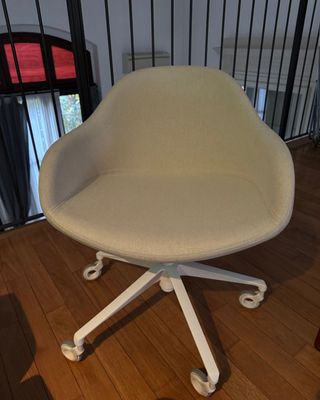 Sedie ufficio beige/bianche (8 pezzi)