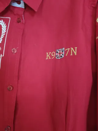 Camisa de mujer manga larga roja