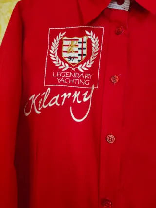 Camisa de mujer manga larga roja