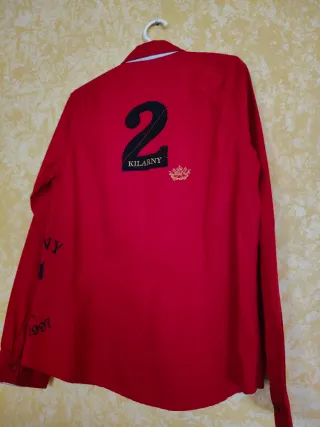 Camisa de mujer manga larga roja