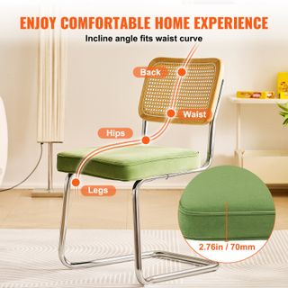 Sedie in Rattan Sedia da Pranzo Sedia Imbottita