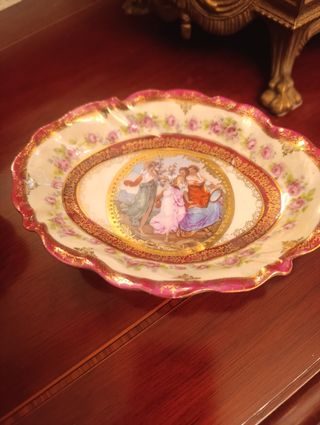Plato decorativo porcelana floral