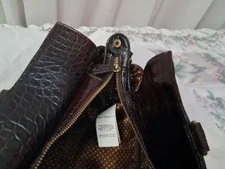 Bolso Adolfo Domínguez Marrón Piel Cocodrilo