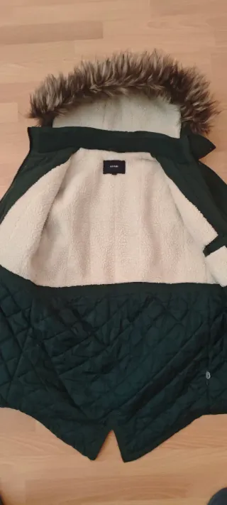 Chaquetón verde mujer