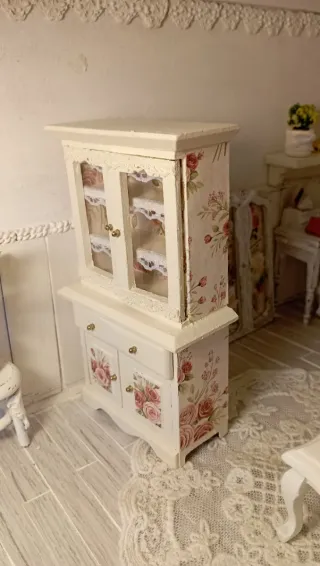 Credenza 1:12 Rose Shabby Chic