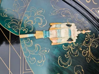 Tavolo Laccato Cinese Antico Decorato